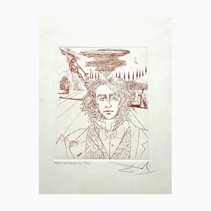 Salvador Dali, Henry Wadsworth Longfellow, Hand Signed Etching, 1967