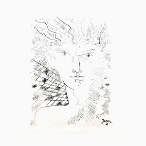 Jean Cocteau, Portrait, Etching, 1946