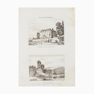 Incisione sconosciuta, Chateau De Rochechouart, incisione, XIX secolo