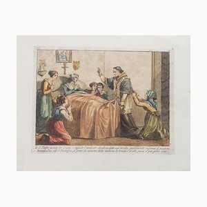 Bartolomeo Pinelli, La llegada del Santo Padre en Cesena, Etching, 1850