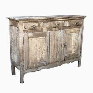 Small Antique French Bleached Oak Farmhouse Sideboard