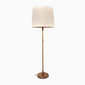 Floor Lamp in Teak and Fabric from Temde, Germany, 1970s