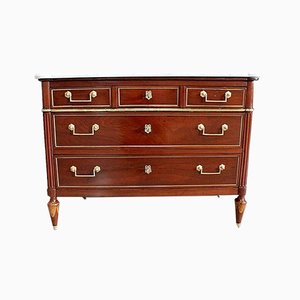 Antique Louis XVI Mahogany Chest of Drawers, Late 18th Century