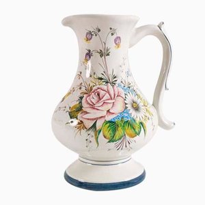 Antique Art Nouveau Ceramic Bassano Jug, 1900s