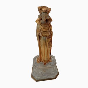Princess with Casket, Orientalist Gothic, 1890s, Bronze and Celluloid