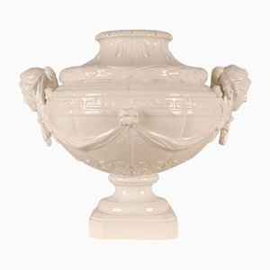 Vase Antique en Porcelaine Blanche de KPM, Allemagne