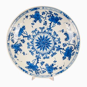 Antique Chinese Kangxi Period Blue & White Porcelain Charger Plate, 1600s