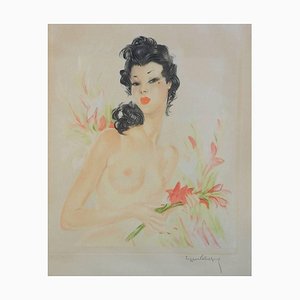 Litografía francesa, Eugene Leliepvre, Desnudo de Domergue, años 20