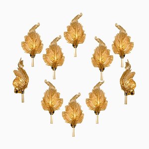 Large Gold and Murano Glass Sconce from Barovier & Toso, Italy, 1950s