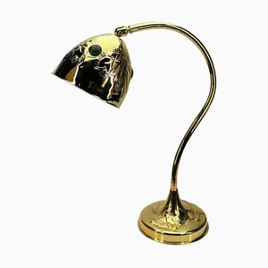 Lampe de Bureau Art Nouveau en Laiton avec Cabochons en Verre, 1910