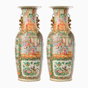 Canton Vases, Set of 2