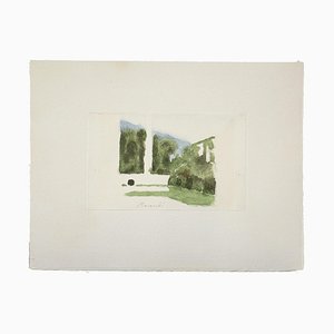 Giorgio Morandi, Landscape, Vintage Offset Print, 1973