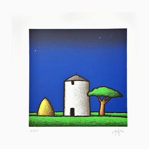 Tino Stefanoni, Silos et Pin, Sérigraphie Colorée