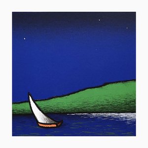 Tino Stefanoni, Boat to the Lake, Serigrafia colorata