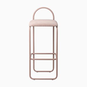 Roséfarbener minimalistischer Barch Bar Chair