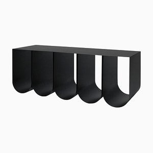 Black Steel Curved Bench from Kristina Dam Studio