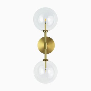 Dual Brass Wall Sconce from Schwung