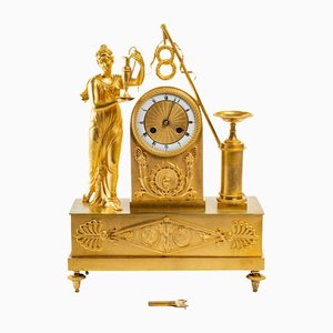 Antique Restoration Period Gilt Bronze Pendulum Clock
