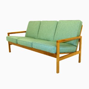 Schwedisches Eichenholz 3-Sitzer Sofa, 1960er