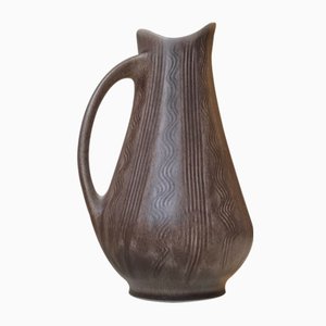 Dänische Haresfur Steingut Vase von Lehmann, 1976