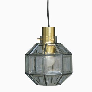 Lámpara colgante de Glashütte Limburg, años 60