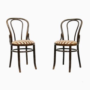 Sillas de comedor tapizadas de felpa de Michael Thonet, años 70. Juego de 2