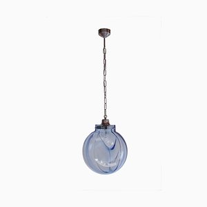 Italian Murano Glass Ball Pendant Lamp by Toni Zuccheri for Venini, 1960s