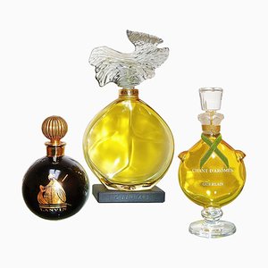 Botellas de exposición de la tienda Guerlain Lanvin de Perfume Factice, años 80. Juego de 3