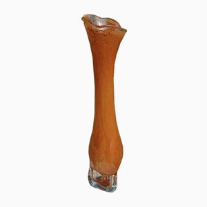 Orange Glass Vase, 1970s
