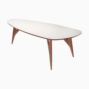 Large Ted One White Dining Table by Kathrin Charlotte Bohr for Greyge