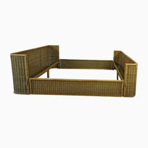 Wicker Bed by Adalberto Dal Lago, 1960s