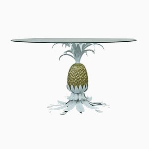 Tavolo con scultura a forma di ananas di Maison Jansen, anni '70
