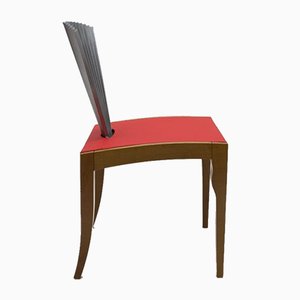 Italienischer Holz & Metall Sessel von Cattelan, 1980er