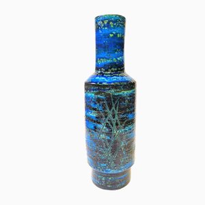 Vase Rimini Blu par Aldo Londi pour Bitossi, 1960s