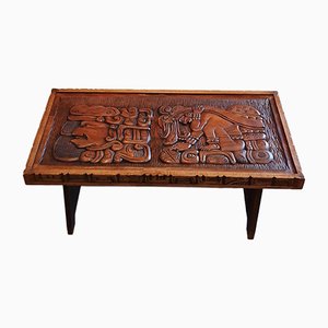 Central American Handcrafted Wooden Coffee Table, 1960s