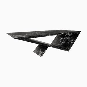 Time/Space Portal Coffee Table in Black Soapstone by Neal Aronowitz