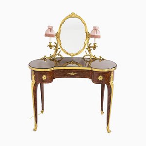 Louis XV Style Dressing Table in Violet Wood by Charles Bernel, 1880s