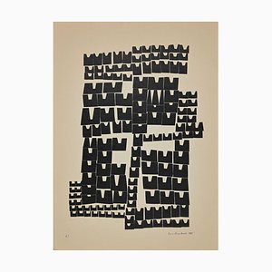 Piero Rambaudi, Viaggio sul fiume, 1955, Original Woodcut Portfolio