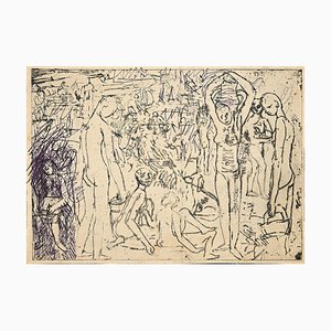 Acquaforte originale, Mid-20th Century, Study of Figures