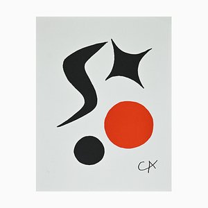 Lithographie Composition Abstraite, A. Calder, 1982