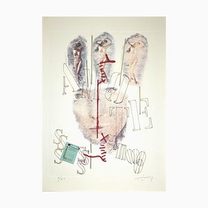 Rodolfo Vitone, La Lettera Selvaggia, Original Lithograph, 1993
