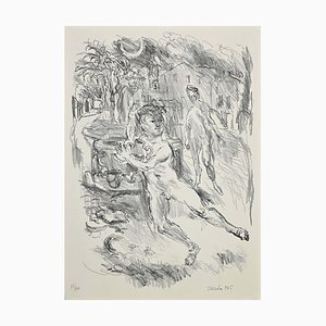 Lithographie Antonio Scordia, The Escape, Original, 1945