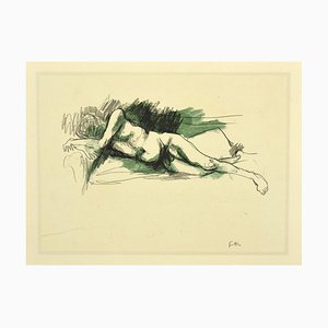 Renato Guttuso - Nude of Woman - Vintage Offset Print - Late 20th-Century