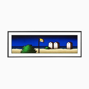 Tino Stefanoni, Spiaggia e bandiera, 1990, Serigrafia