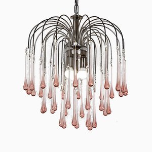 Murano Glass Chandelier by Paolo Venini for Eurolux