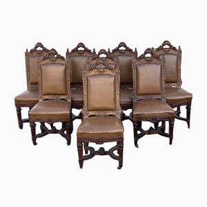 French Dining Chairs, Set of 8