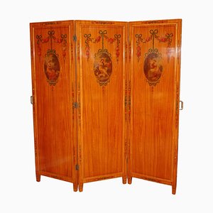 Antique Screen with Mirrors & Multi-Colored Decorations