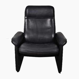 Black Leather DS50 Armchair from de Sede, 1980s