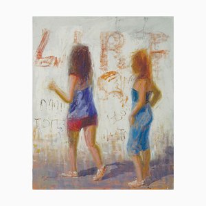 Renato Criscuolo, Girls, 21st Century, Canvas Painting