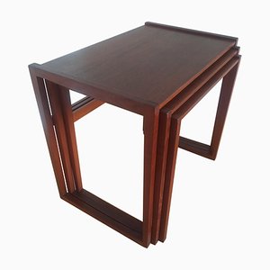 Teak Nesting Tables, Denmark, 1960s, Set of 3